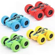 [SG]Double-Sided Pull Back Cars 4PCS Friction Inertia Toy Cars Big Tire 4WD for Kids Boys & Girls