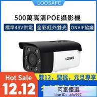 【速發】特價LOOSAFE 3MP4MP5MP高清網路監視器48V POE供電500萬監控