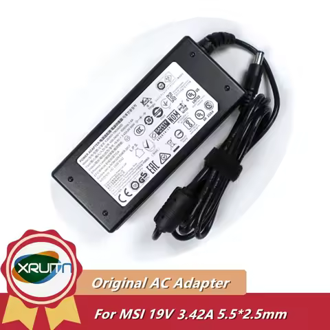 Genuine AC Power Adapter YJS065I-1903420D 19V 3.42 A 65W Charger For MSI Gigabyte GB-BXi5H-4200 LCD 