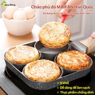 Aige 4-Compartment Egg Frying Pan, Non-Stick Frying Pan For Induction Hob, 4-Compartment 4-Hole Non-Stick Frying Pan