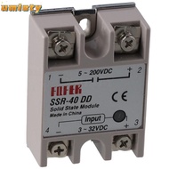 UMISTY Single-Phase, Output 5-60V DC SSR-40DD Solid State Relay, Relay 40A Input 3-32V DC DC control