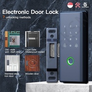 【In stock】HDB Gate Digital Lock Fingerprint Smart door lock combination lock anti-theft electronic l