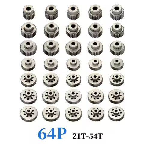 64P 21T 24T 25T 26T 28T 30T 31T 35T 38T 39T 40T 42T 45T 50T 54T Metal Pinion Gear Motor Gear For 1/8