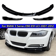 For BMW 3 Series E90 E91 LCI Facelift Car Front Bumper Lip Body Kit Spoiler Splitter Bumper Canard Lip Splitter 2007-201