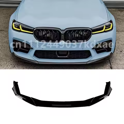 For 2021-2024 BMW F90 M5 LCI Sedan 4-Door M5 Competition Front Bumper Spoiler Lip Carbon Fiber Look 