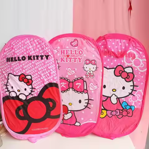 Foldable Cartoon Dirty Clothes Hamper Fabric Laundry Basket with Adorable Prints Perfect for Kids' R