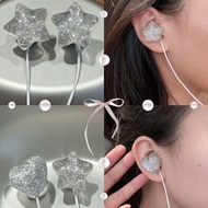 Millennium Style Ancient Early 2,000 Stars Fine Flashing y2k Wired Headphones High-value ins Accesso