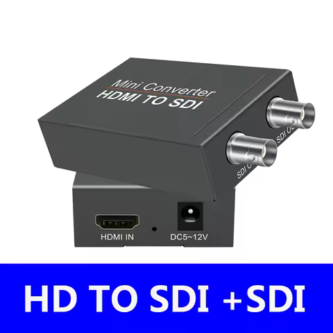 HDMI-compatible to SDI Mini Converter 1 HDMI in 2 SDI Output Audio Video 3G/SD/HD-SDI Converter Adap