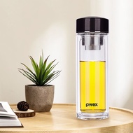 PYREX康宁双层玻璃玻璃杯耐高温保温杯茶杯水杯玻璃杯子茶水分离泡茶杯 G系列380ml