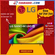 [2026] LG AI Smart TV UHD | 50"/ 55"/ 65" | NANO 4K UHD NU84 Smart TV 2026 | AI Hub,Netflix,Youtube