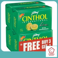 1 Pack JUMBO Cinthol Soap (175g x 4pcs / 125g x 6pcs) - Lime/ Herbal/ Sandal - from Dubai