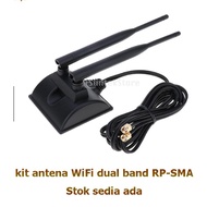 2.4GHz 5GHz WiFi 6dBi RP-SMA Antenna for WiFi Extender Booster