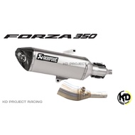 ท่อ Akrapovic titanium slip on แท้ 100% Honda Forza 350,ADV350 Forza 350 ชำระยอดเต็มจำนวน