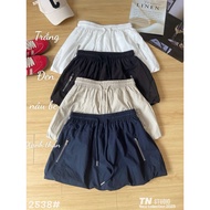 Lightweight wind fabric flared skirt with short thigh-high zipper for sports QC CV2538-H2TH - NhiNhi