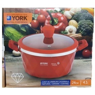 York 24cm 4.1L Casserole Pot (Ceramic Coating)