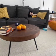Bedroom Creative Log Solid Wood Round Coffee Table Household Small Apartment Living Room B & B Minim