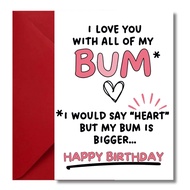 [Coisíní]  Funny Birthday Card For Him Husband Boyfriend Cute I Love You Message For Men Perfect For