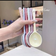 【Ready stock】ins高颜值可爱长柄喝汤陶瓷吃饭饭勺家用甜品汤匙汤勺勺子调 WqQ98Cxm711022