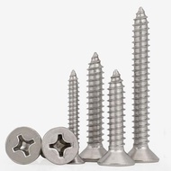 304 Stainless Steel Cross Countersunk Head Self-tapping Screw Flat Head Screw Extension Screw Wood S