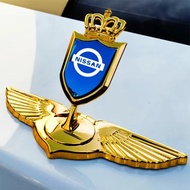 High quality Modified Metal 3D Standing Car Front Hood Emblem Sticker Angle Wings Emblem Badge Car D