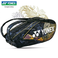 YONEX กระเป๋าเป้สะพายหลังแร็คเก็ตเทนนิสมืออาชีพรูปแบบมังกรกระเป๋าแบดมินตันแท้มี6ไม้