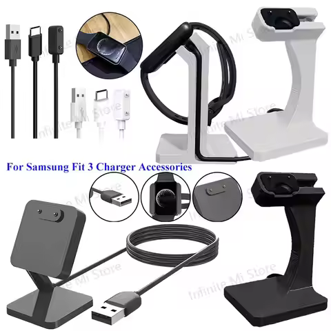 Stand For Samsung Galaxy Fit 3 Charger Holder Bracelet Base USB Charging Cable Dock Station Holder F