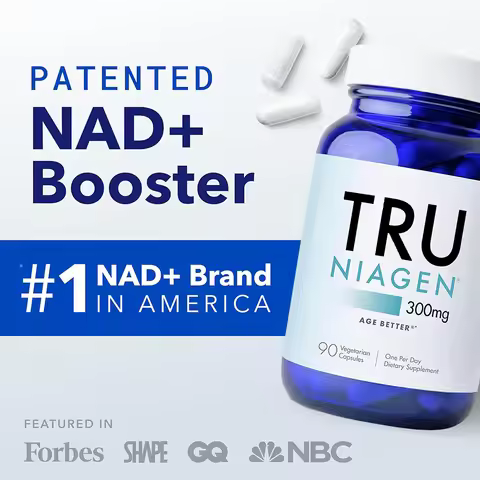 TRU NIAGEN NAD+ Supplement for Anti Aging and Cell Regeneration, 300 mg Niagen, 90 Servings | Suppor