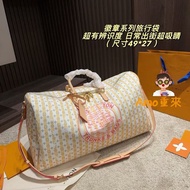 New model travel crossbody airport genuine leather men's women's gym bag, high-end feel.
