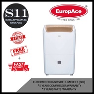 EUROPACE EDH 6601S DEHUMIDIFIER (60L) - 5 YEARS COMPRESSOR WARRANTY - 3 YEARS PARTS WARRANTY