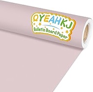 Qyeahkj Mauve Bulletin Board Paper Roll Lavender Pink Bulletin Board Background Paper Fade Resistant