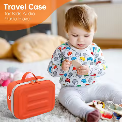 Hard Carrying Case Holds Cards Protective Case Shockproof with Shoulder Strap for Yoto 3rd Gen. for 