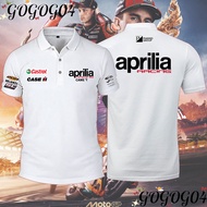Aprilia Racing Team Polo Baju Tee MotoGP Motorcycle Printed Cotton Polo T-shirt 07