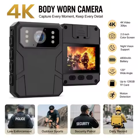 Mini 4K Body Camera Full HD Body Camera Portable Night Vision Video Recorder Police Camera Law Enfor