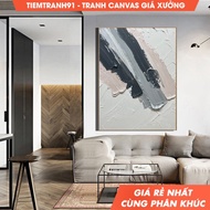 Wall Painting, White Minimalist Wall Art Original White Abstract Painting Gray 3D Texture Art Large 