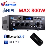 New woopker ak45 HiFi power amplifier Max 800W Bluetooth 5.0 amp Surround Sound Digital Audio speake