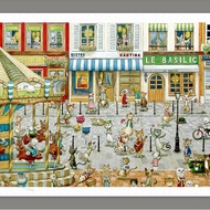 Free Shipping Out of Print 3D-JP 1000 Pieces Plastic Puzzle Cat Paradise 3djp