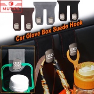 Audi Car Co-Pilot Hook Front Glove Box Hanger Suede Leather Hook Car Storage For A3 8l 8Y A1 Q5 TT m