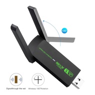 สายคู่2.4G + 5G 1300 USB Wifi Mbps การ์ดเน็ตเวิร์ก Wifi อะแดปเตอร์ Wifi USB2.0 AC1300เสาอากาศรับสัญญาณตัวส่งสัญญาณภาพและเสียงอุปกรณ์มีเดียสำหรับพีซี