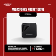 MIDASFORCE POCKET DRIVE EXTERNAL SSD 128GB 256GB 512GB USB 3.2 TYPE-C PORTABLE SSD