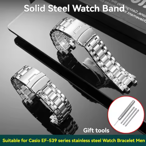 ef-539 High Quality Stainless Steel Watch Strap For Casio EDIFICE Series EF-539 Metal Bracelet Water