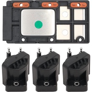 Ignition Control Module +3 ignition Coils Compatible with Buick Chevrolet Pontiac Chevy Oldsmobile 3