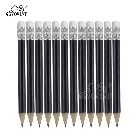 12Pcs Mini Pencils with Eraser Golf Pencils HB Half Pencils 3.9 Inch Half Pencils for Golf Games Cla