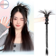 TikTok Y2K girls sweet cool Chicken Feather Shuttlecock Head Half Ball clip wig Lazy Twists Braid Po