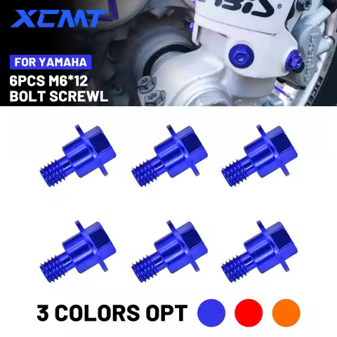 For Yamaha YZ65 YZ125 YZ250 YZ250F YZ450F YZ125X YZ250X YZ250FX YZ450FX WR250F WR450F 6PCS M6*12 Fro