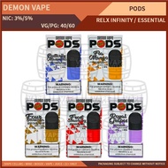 Demon Vape Pods 3% Vape Juice E Liquids Replacement RELX Essential Infinity Compatible