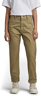 RAW Women's slim chino trousers, Green (Fresh Army Green D21371-c072-9822), 27W x 32L