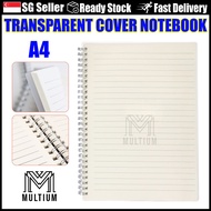A4 Notebook Transparent Cover | Writing Notebook |Handwriting Notebook |Notebook Diary |Notebook for