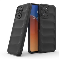 HITAM Armor Bump TPU Case Xiaomi RedMi 12 4G - Casing Black Soft Cover Black Original Shock R12