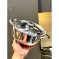 430 Stainless Steel Pot with Magnetic Bottom – 17cm
