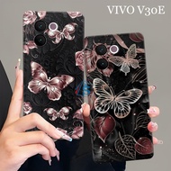 [SHARK CASE] Softcase VIVO V30E 5G 2024 NEWEST Butterfly Aesthetic Motif - Vivo V30E Casing - Vivo V